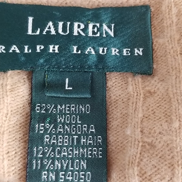 Ralph Lauren wool cashmere cardigan L - Picture 4 of 6